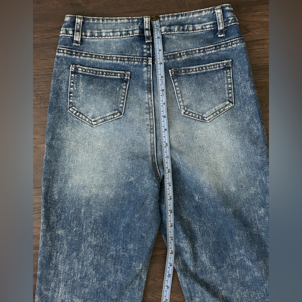 Medium Wash High Waist Straight Leg Jeans Size 26 - Picture 7 of 10